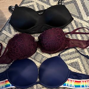 3 Pack Pink Bras